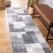 World Rug Gallery Modern Geometric Boxes Gray/Ivory Runner Rug 2'x7' 2072GRAY2X7 - alternate 7